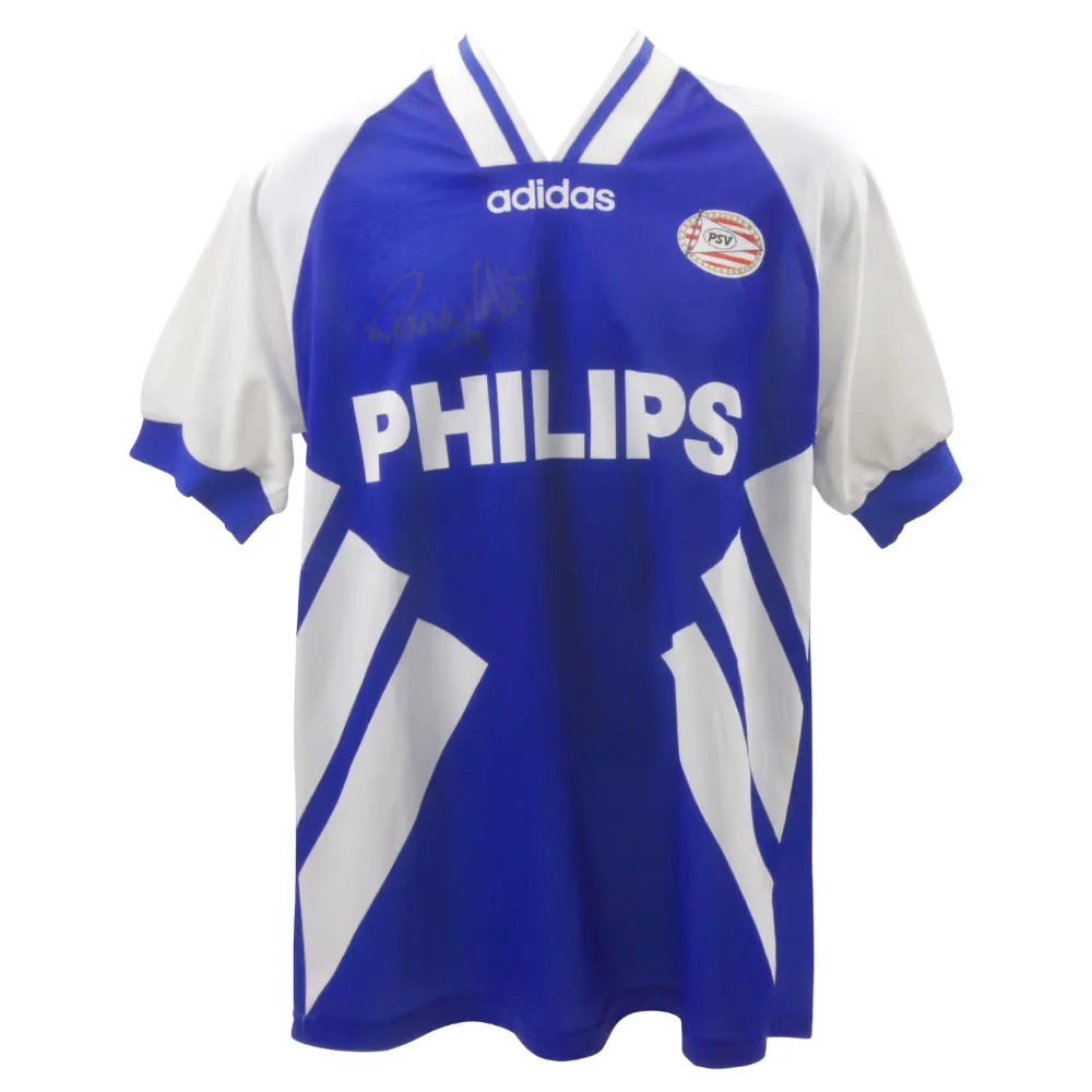 Ronaldo Nazario Front Signed PSV Rookie Away Soccer Jersey #9 with Beckett COA - Image 3