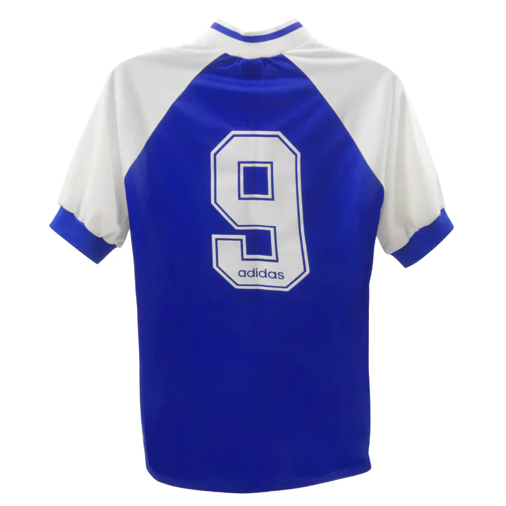 Ronaldo Nazario Front Signed PSV Rookie Away Soccer Jersey #9 with Beckett COA - Image 4