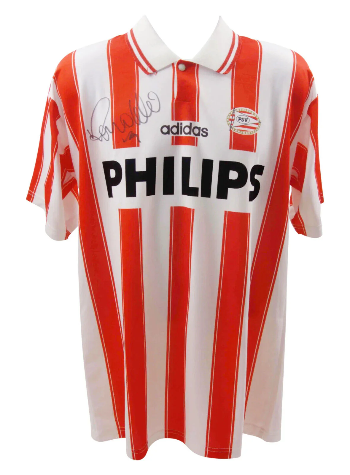 Ronaldo Nazario Front Signed PSV Rookie Soccer Jersey #9 with Beckett COA - Image 3