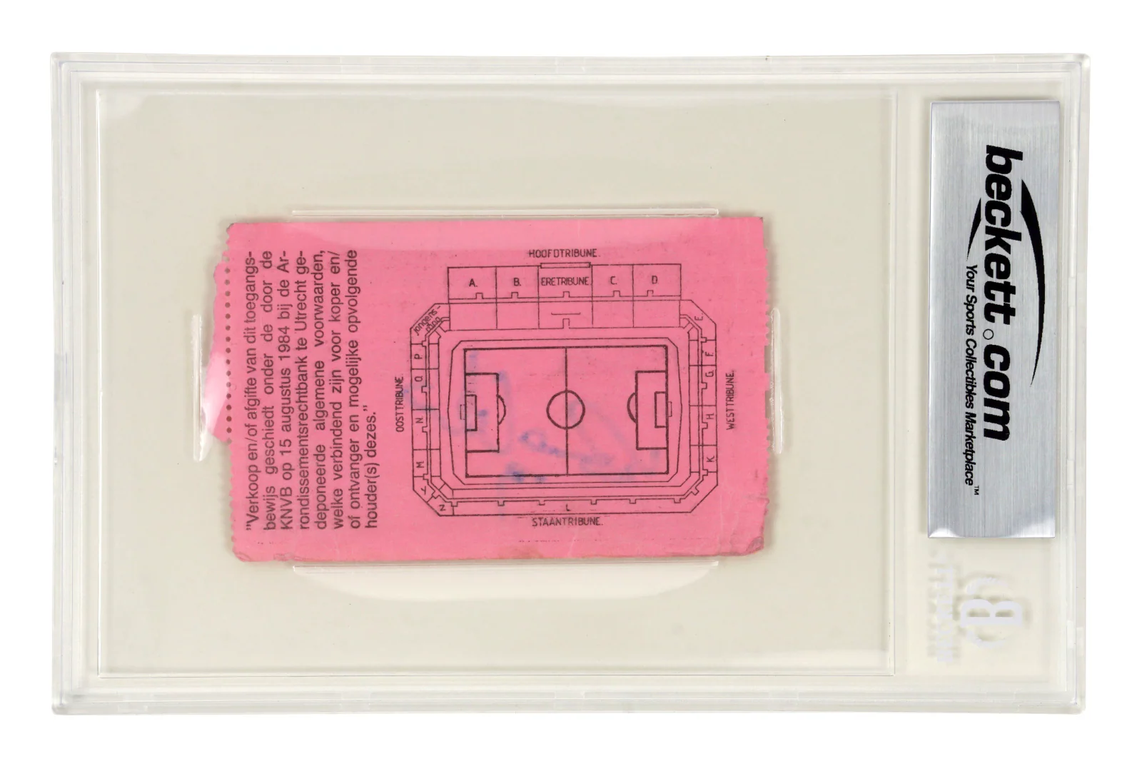 Ronaldo Nazario Signed 1994 PSV Rookie Season 2 Goals Match Ticket – BGS 4 - Image 2