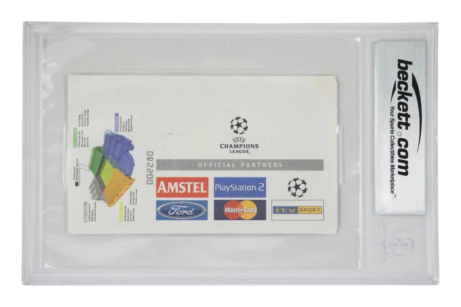 Ronaldo Nazario Signed 2003 UCL 3 Goals at Man Utd Match Ticket – BGS Authentic - Image 2