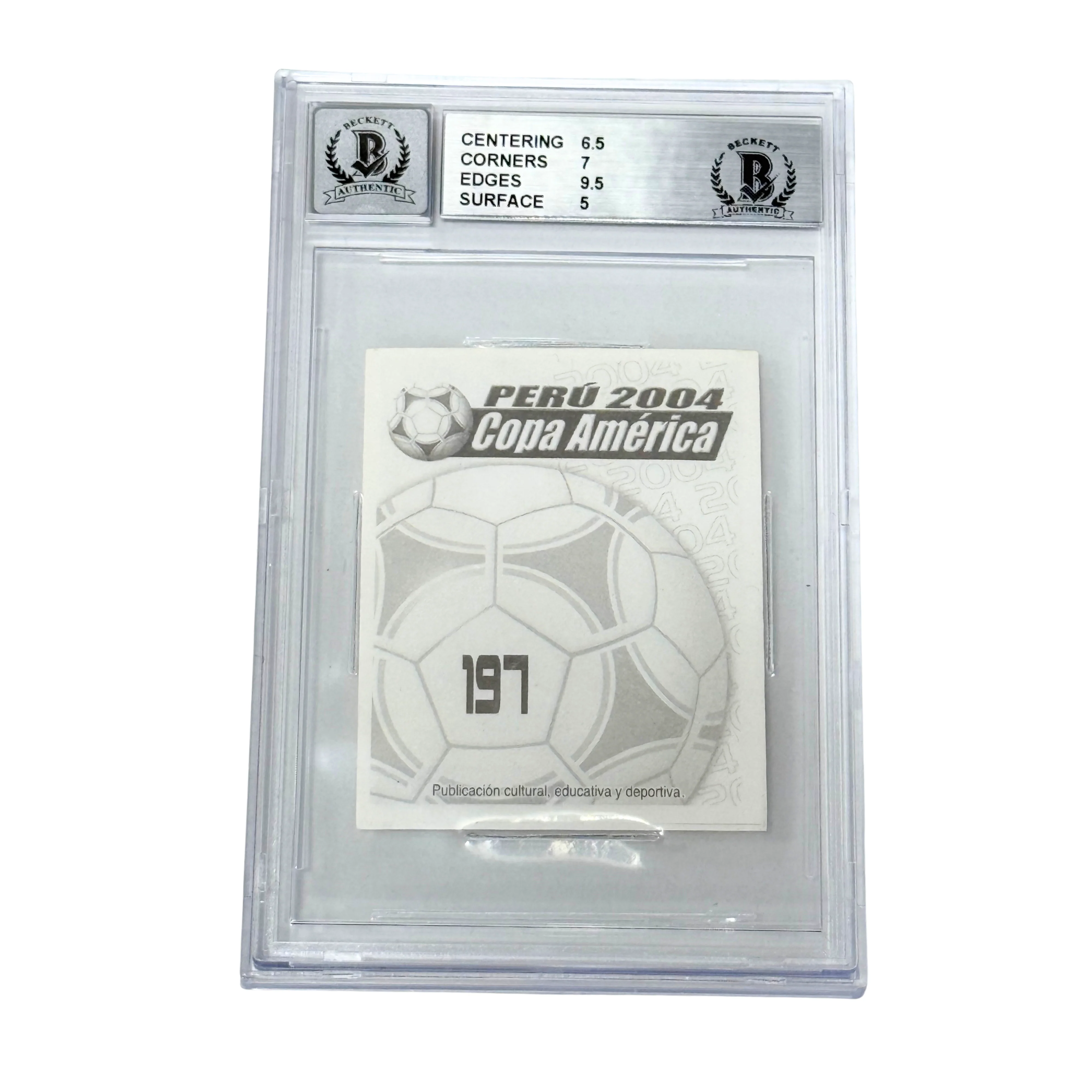 Ronaldo Nazario Signed 2004 Navarrette Copa America Peru #197 – BGS 6 AUTO 10 - Image 2