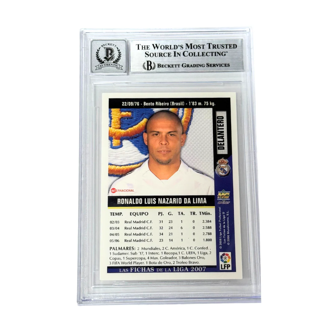 Ronaldo Nazario Signed 2006-07 Las Fichas De La Liga #50 - Beckett Witness - Image 2
