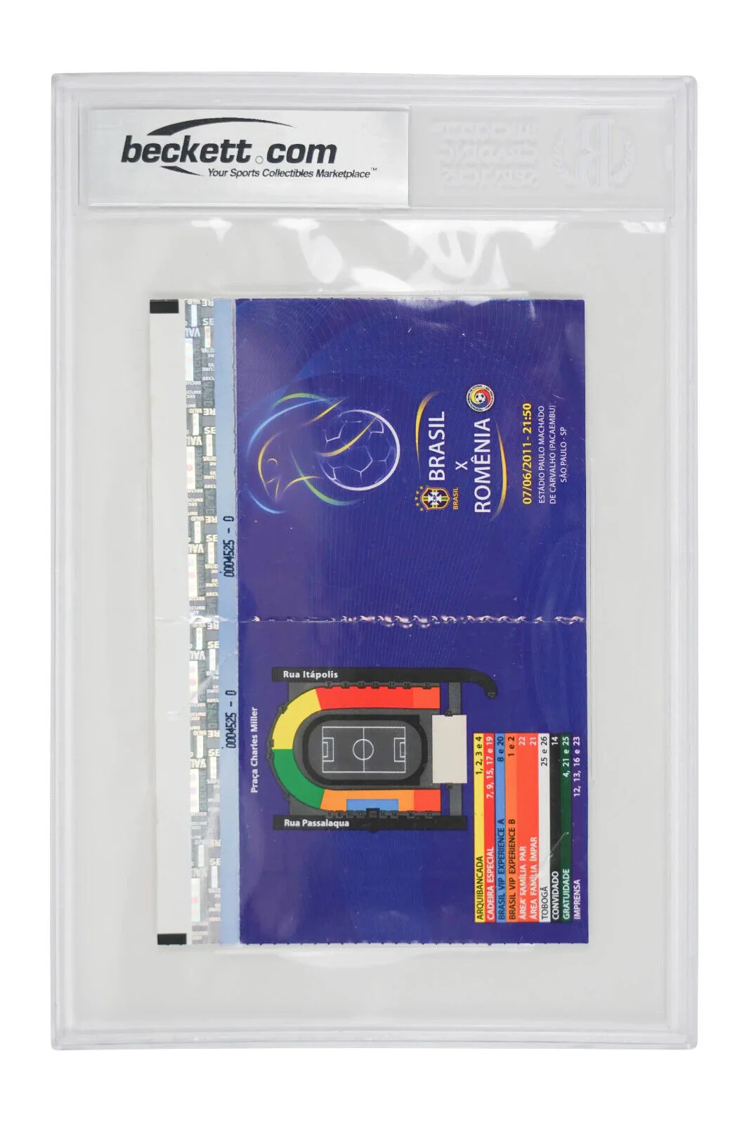 Ronaldo Nazario Signed 2011 Last Game for Brazil FC Match Pass – BGS 7 - Image 2