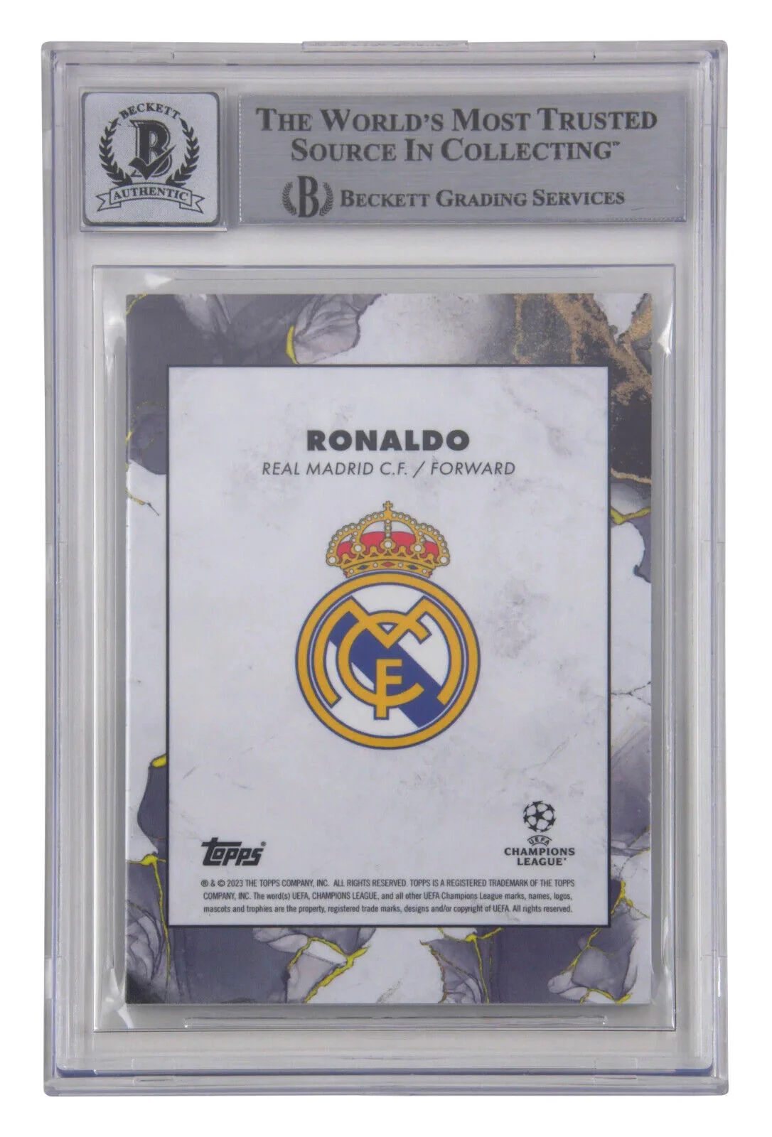 Ronaldo Nazario Signed 2022-23 Topps Inception UCC /150 – BGS 10 Autograph - Image 2