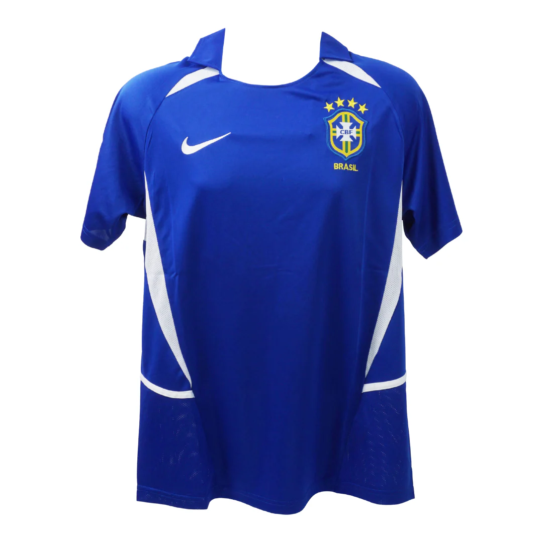 Framed Ronaldo Nazario Signed Brazil FC Away Soccer Jersey #9 with Beckett Witness - Image 4