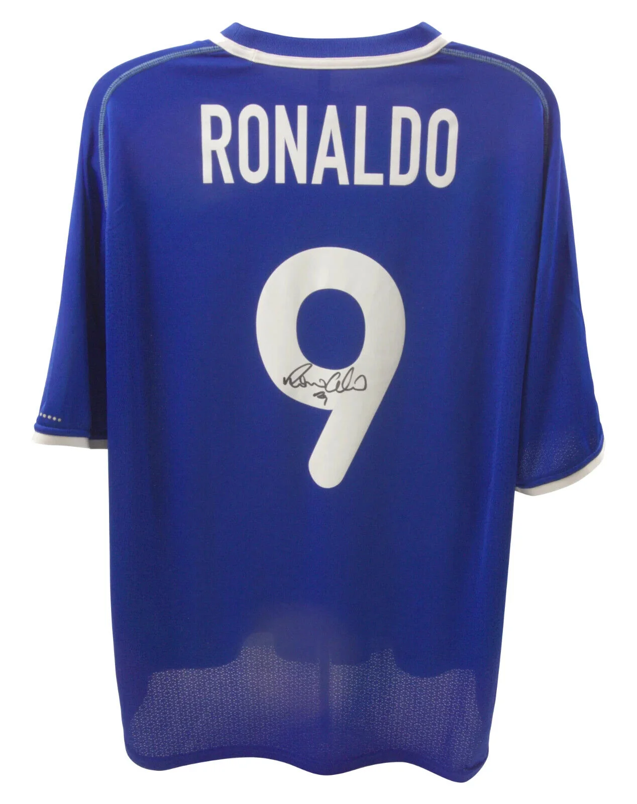 Ronaldo Nazario Signed Brazil FC Away Soccer Jersey #9 with Beckett COA - Image 3
