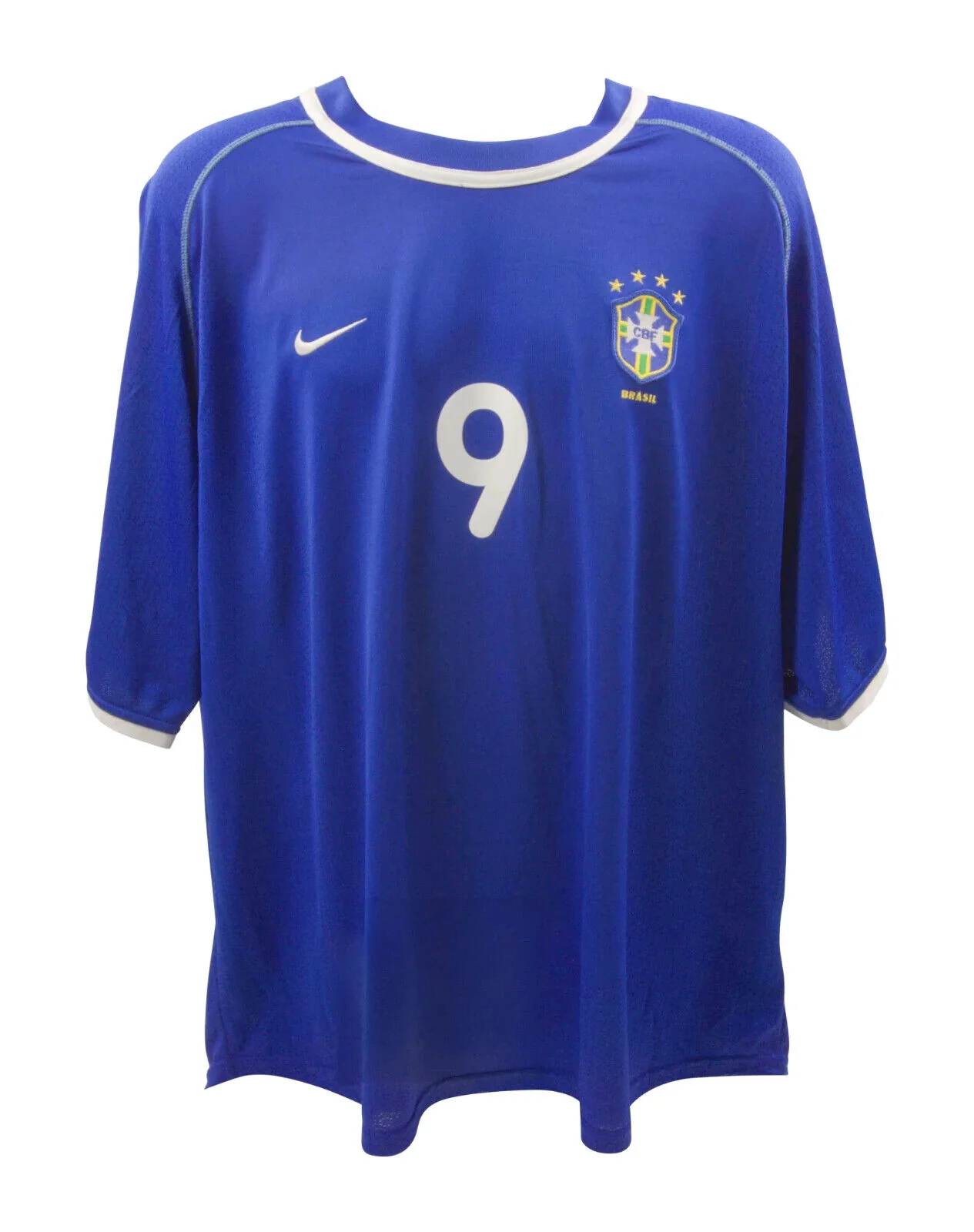 Ronaldo Nazario Signed Brazil FC Away Soccer Jersey #9 with Beckett COA - Image 4