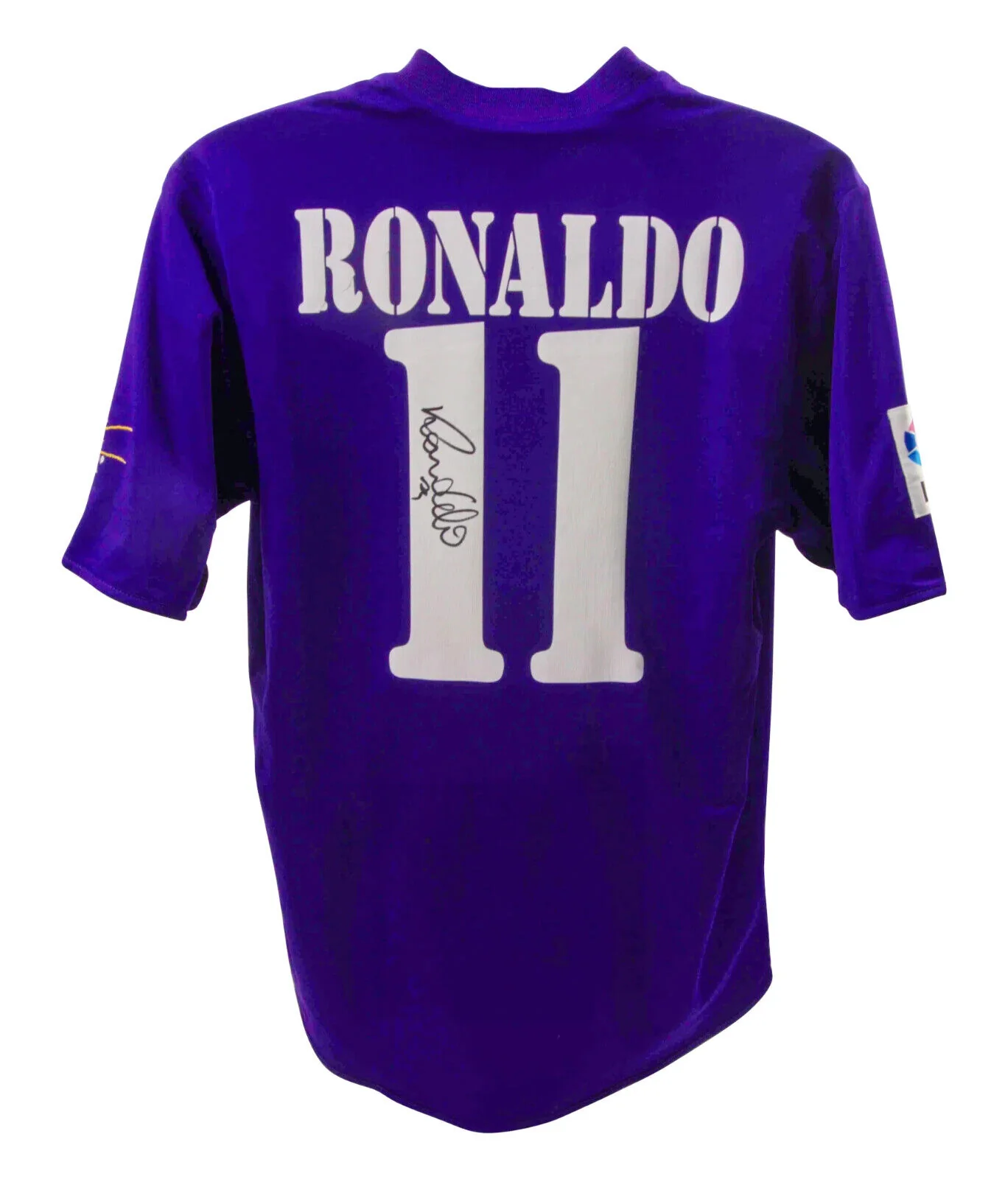Ronaldo Nazario Signed Real Madrid Away Soccer Jersey #11 with Beckett COA - Image 3