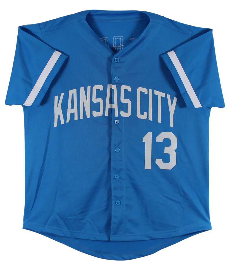 Salvador Perez Signed Blue Pro Style Baseball Jersey with Beckett Witness - Image 3