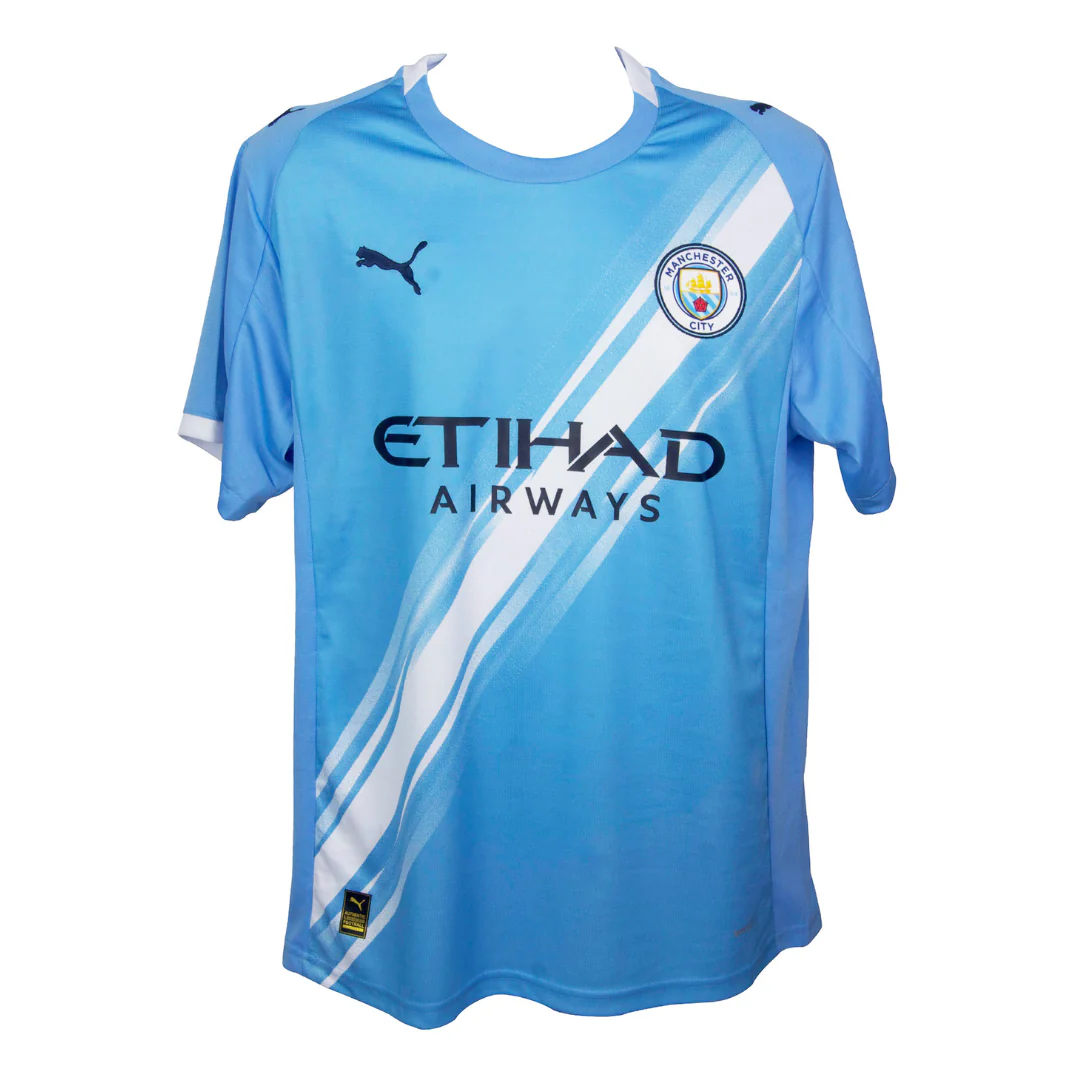 Framed Savinho Signed Manchester City Home Soccer Jersey #26 with Beckett COA - Image 4