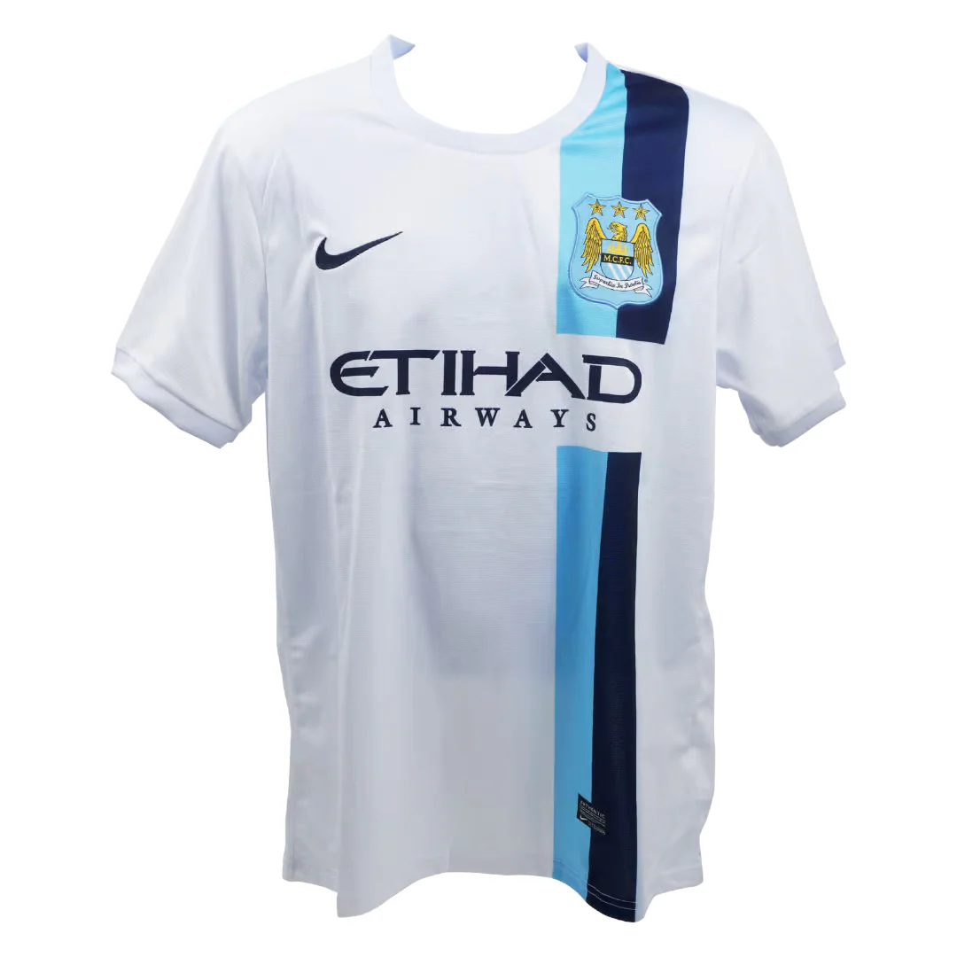 Framed Sergio Aguero Signed Manchester City Away Soccer Jersey #16 with Beckett COA - Image 4