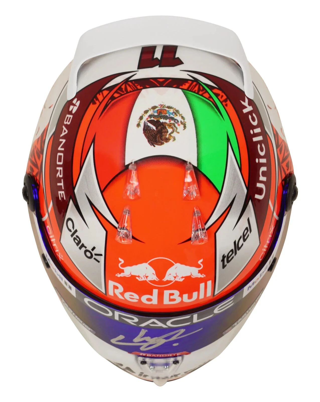Sergio Perez Signed 2022 Austria F1 RedBull Helmet 1:2 Scale with Beckett COA - Image 4