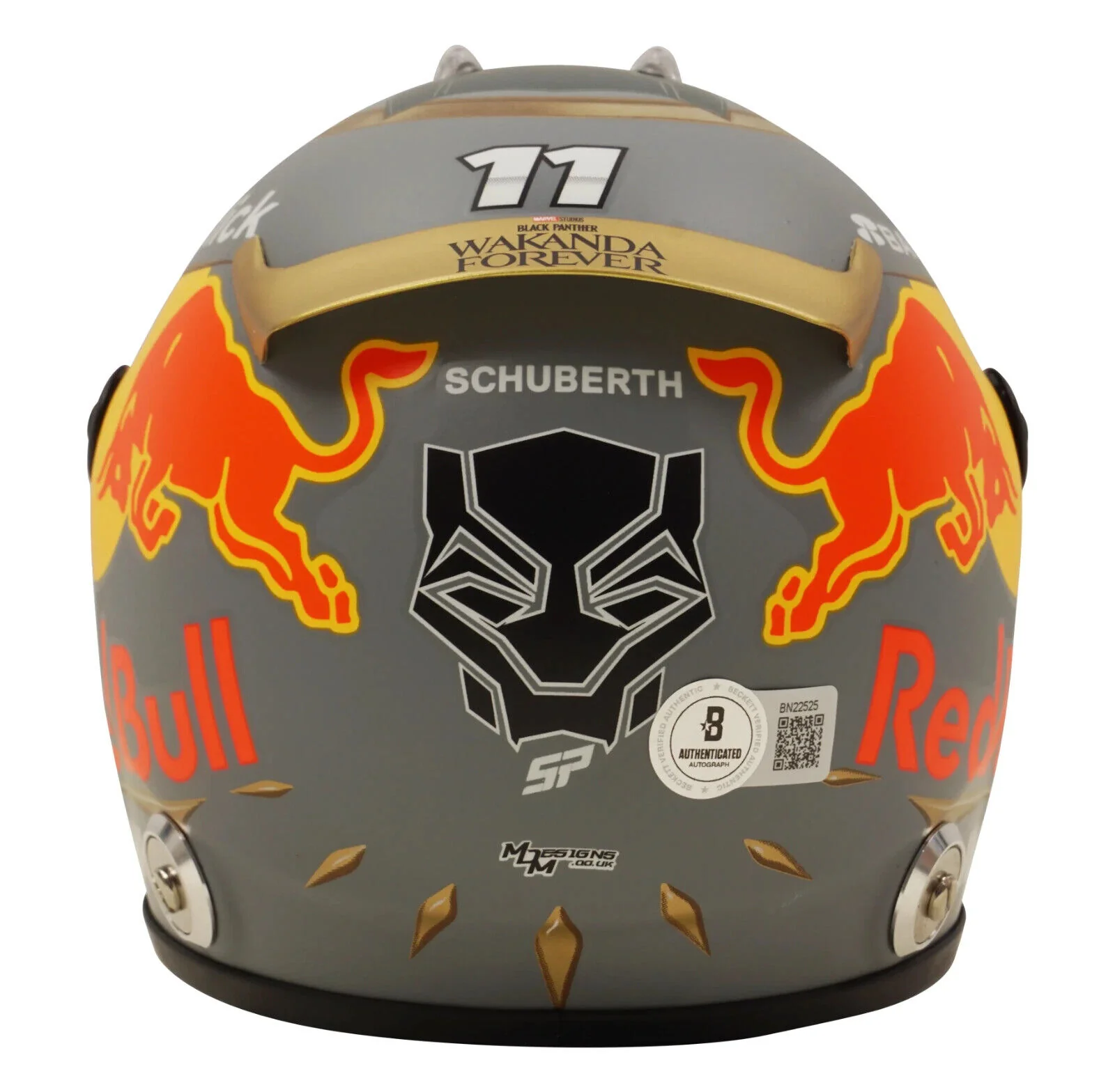 Sergio Perez Signed 2022 Brazil F1 RedBull Helmet 1:2 Scale with Beckett COA - Image 5