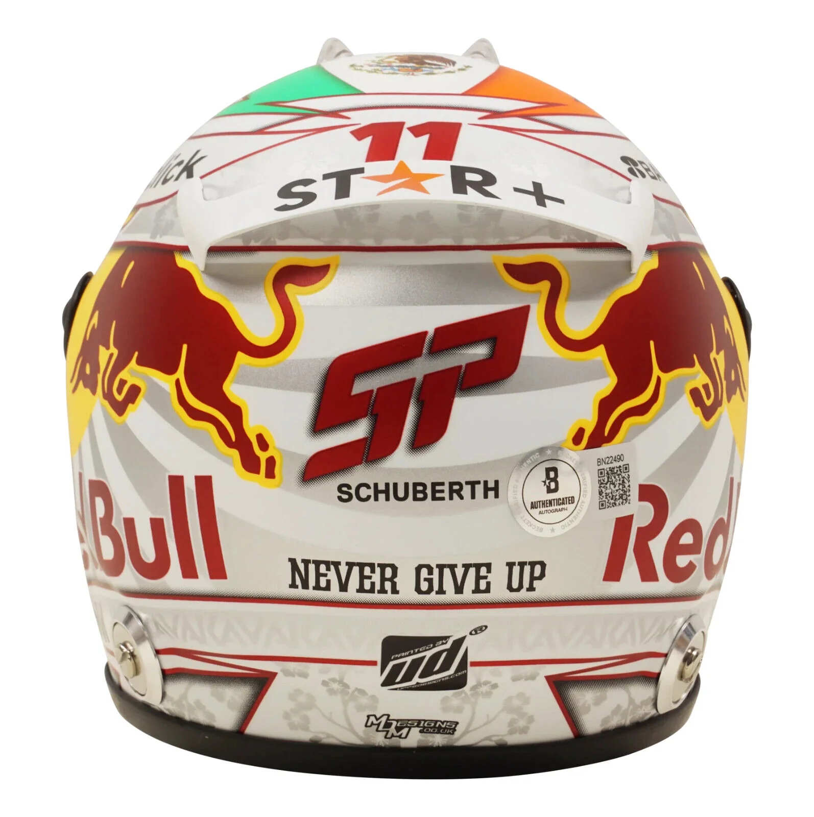 Sergio Perez Signed 2022 Japan F1 RedBull Helmet 1:2 Scale with Beckett COA - Image 5