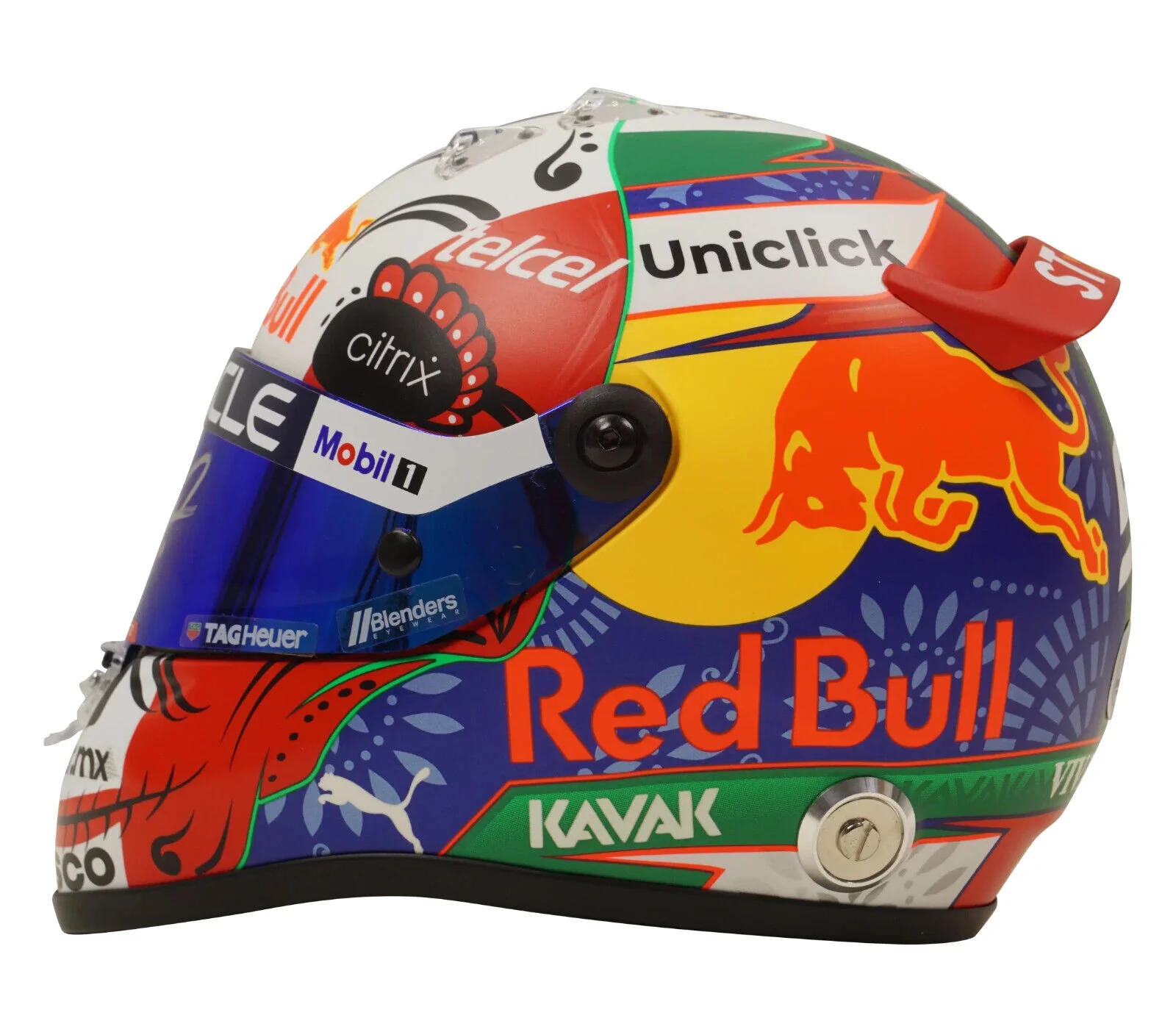 Sergio Perez Signed 2022 Mexico F1 RedBull Helmet 1:2 Scale with Beckett COA - Image 3