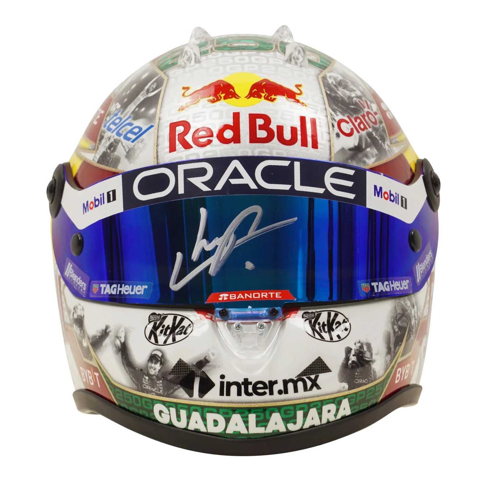 Sergio Perez Signed 2023 Formula 1 RedBull Helmet 1:2 Scale with Beckett COA - Image 2