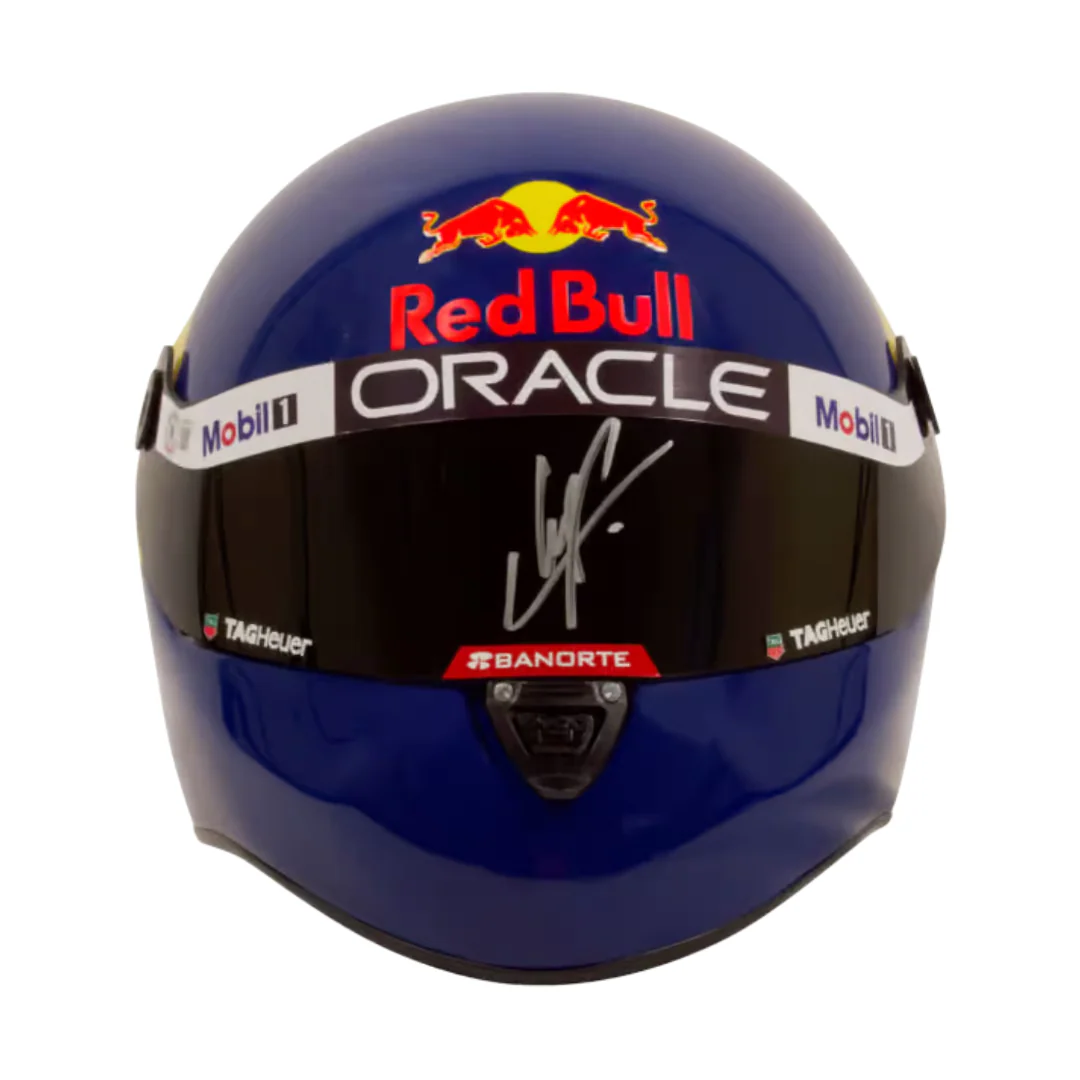 Sergio Perez Signed Formula 1 RedBull Helmet Full Size Replica with Beckett COA - Image 2