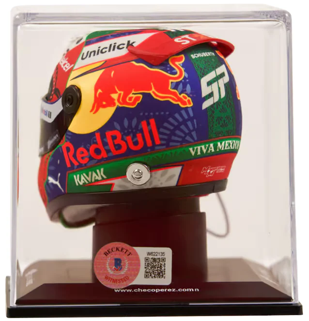 Sergio Perez Signed Formula 1 Redbull Racing Helmet 1:4 Scale with Beckett COA - Image 2