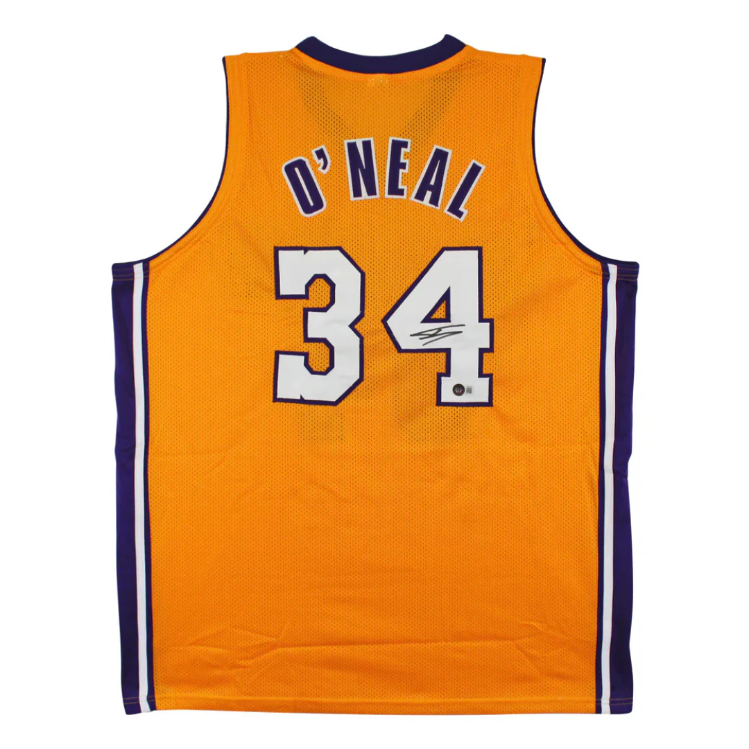 Shaquille O'Neal Signed Los Angeles Lakers Basketball Jersey with Beckett Witness - Image 3