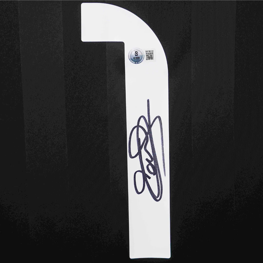 Framed Thibaut Courtois Signed Real Madrid Goalkeeper Jersey #1 with Beckett COA - Image 2