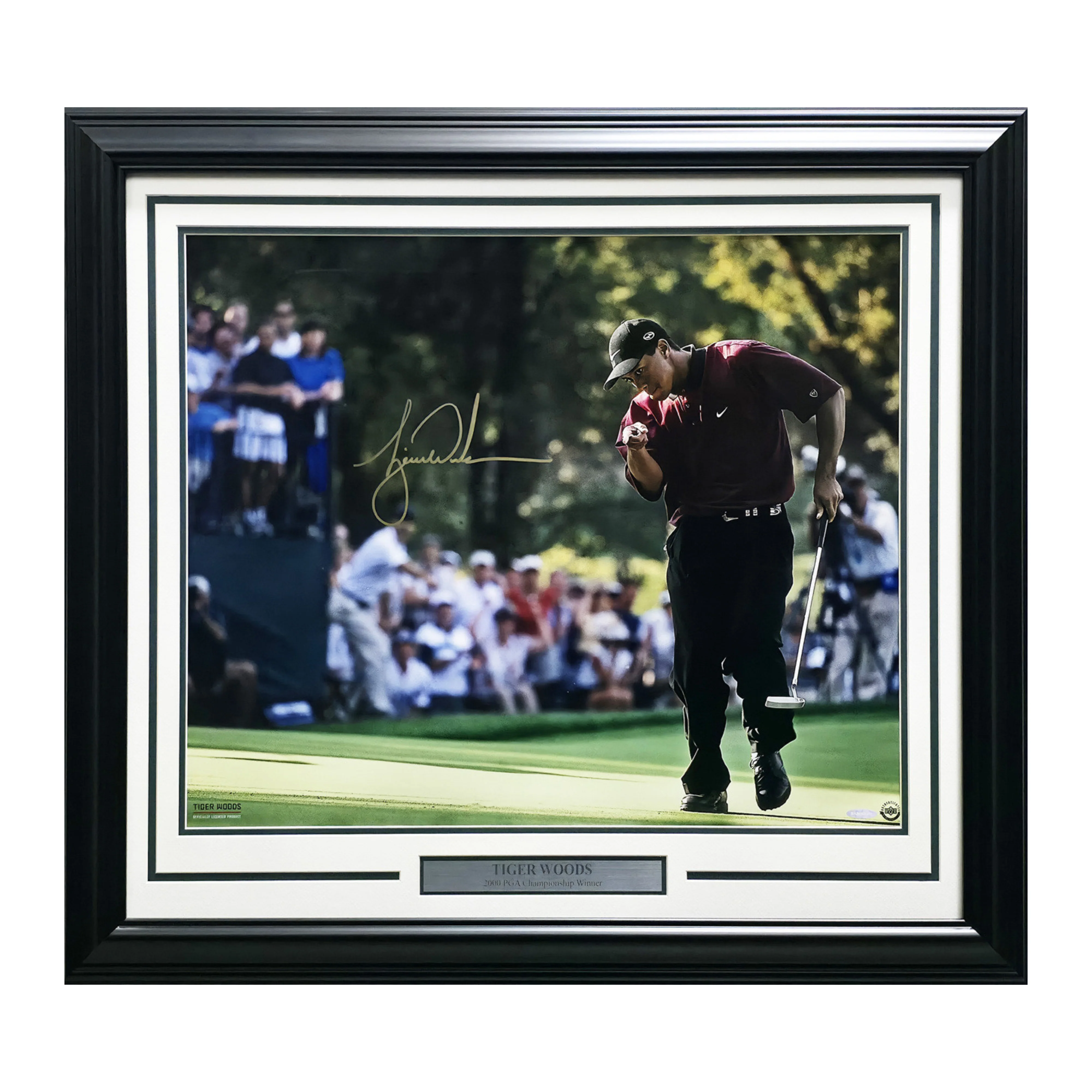 Tiger Woods Autographed Framed 20x24 Photo 2000 PGA Championship UDA Holo