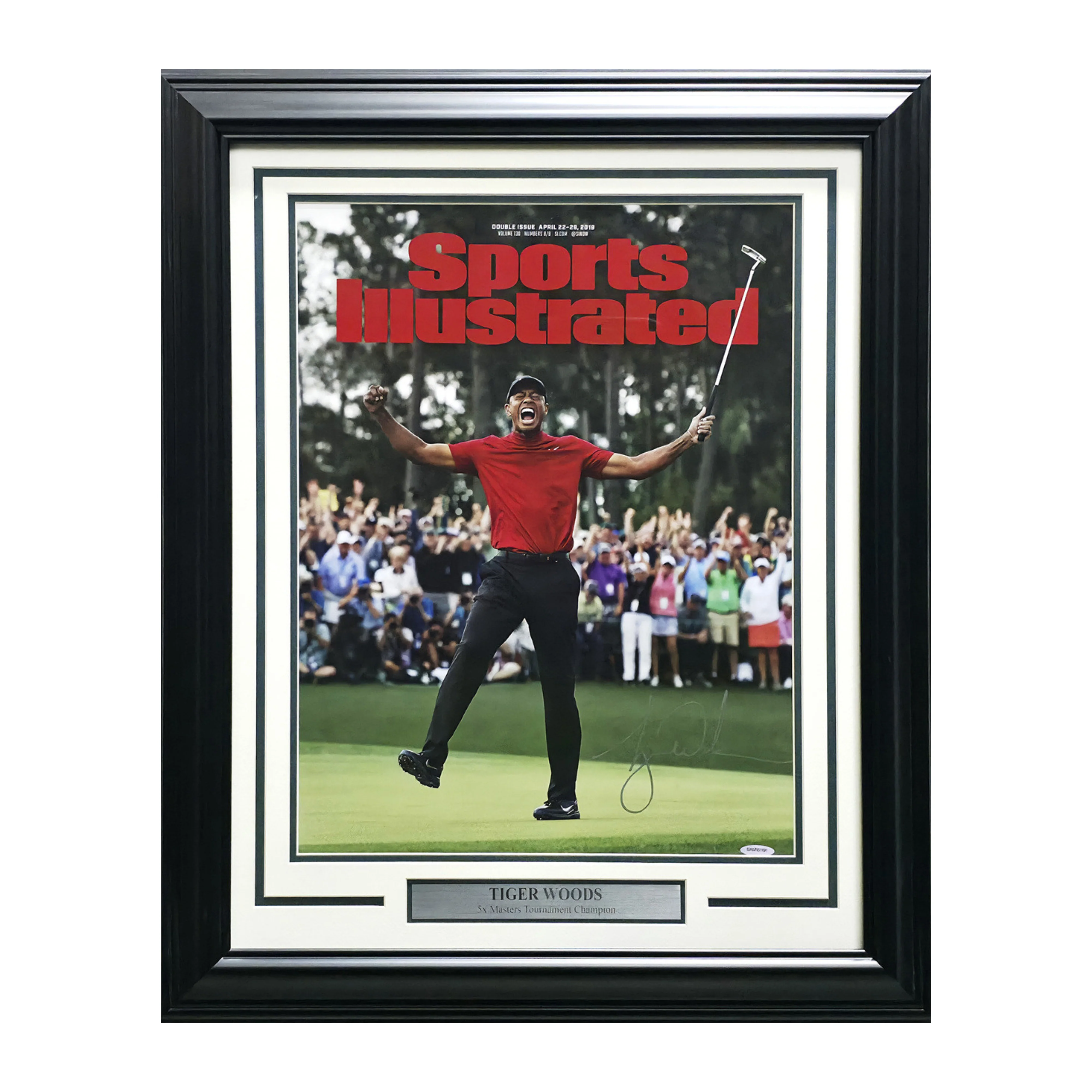 Tiger Woods Autographed Framed Sports Illustrated Cover 16x20 Photo 2019 Masters UDA Holo