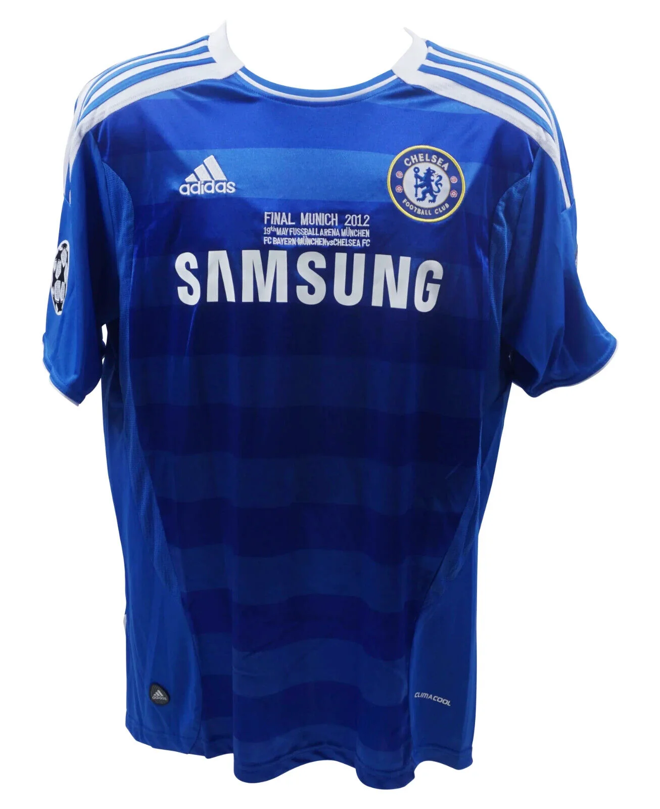 Torres & Drogba Signed 2012 UCL Final Chelsea Soccer Jersey with Beckett COA - Image 4