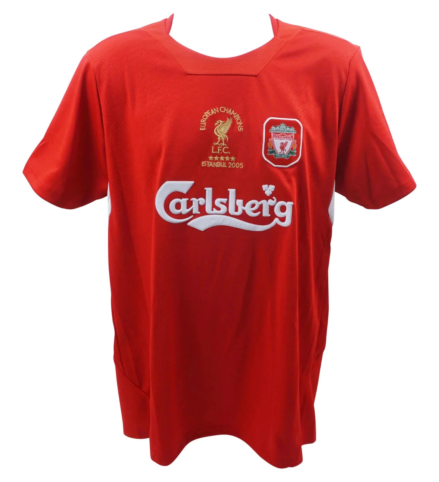 Torres & Gerrard Signed Liverpool FC Home Soccer Jersey #8 with Beckett COA - Image 4