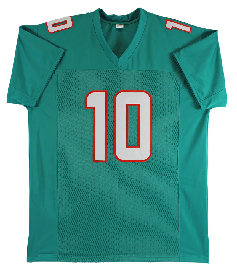 Tyreek Hill Signed Teal Pro Style Football Jersey with Beckett Witness - Image 3