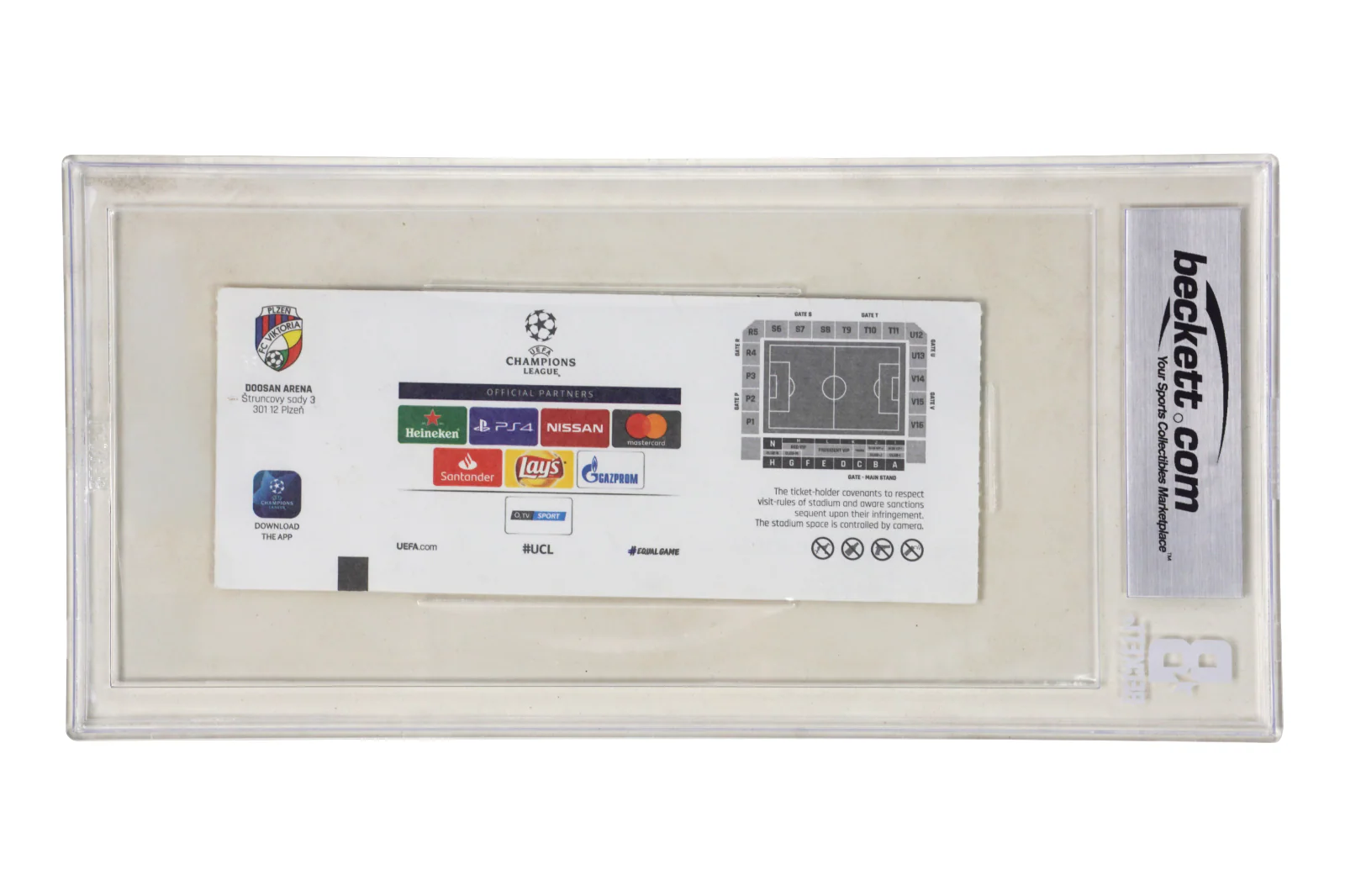 Vinicius Jr Signed 2018 Champions League Debut Match Ticket Inscribed – BGS 5 - Image 2
