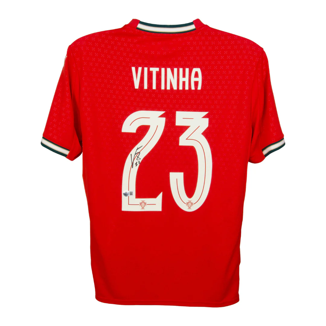 Framed Vitinha Signed Portugal FC Home Soccer Jersey #23 with Beckett Witness - Image 3