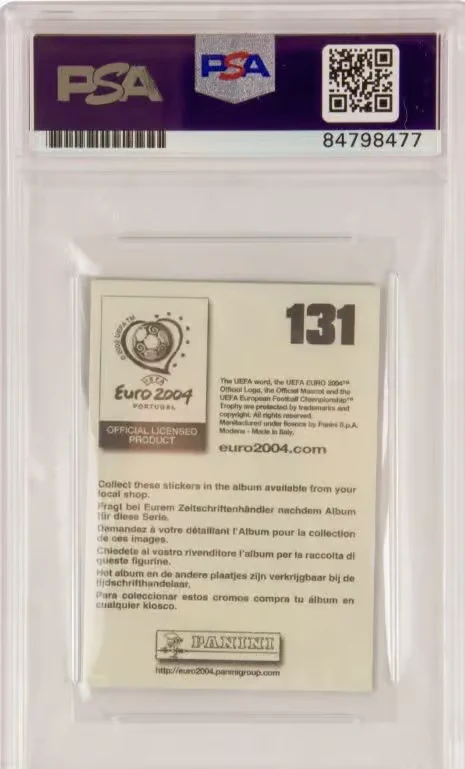 Wayne Rooney Signed 2004 Panini UEFA Euro Stickers #131 – PSA 10 Autograph - Image 2