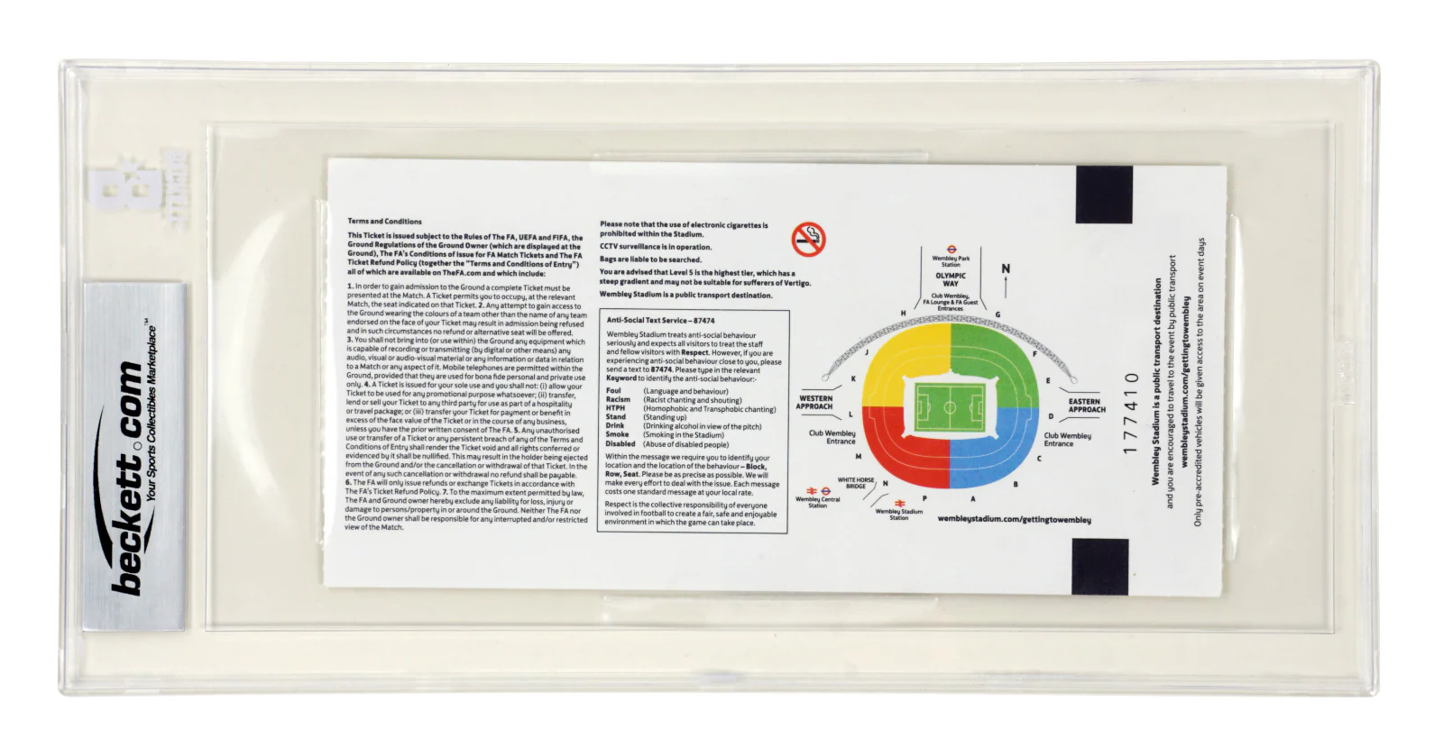 Wayne Rooney Signed 2015 Record 50th Goal For England Match Ticket – BGS 6 - Image 2