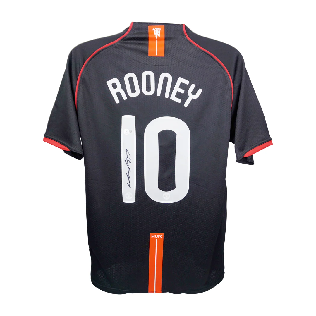 Framed Wayne Rooney Signed Manchester United Soccer Jersey #10 with Beckett COA - Image 3