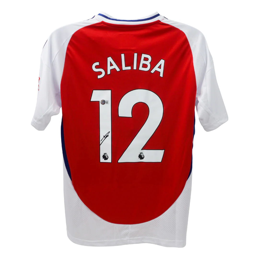 William Saliba Signed Arsenal FC Home Soccer Jersey #12 with Beckett COA - Image 3