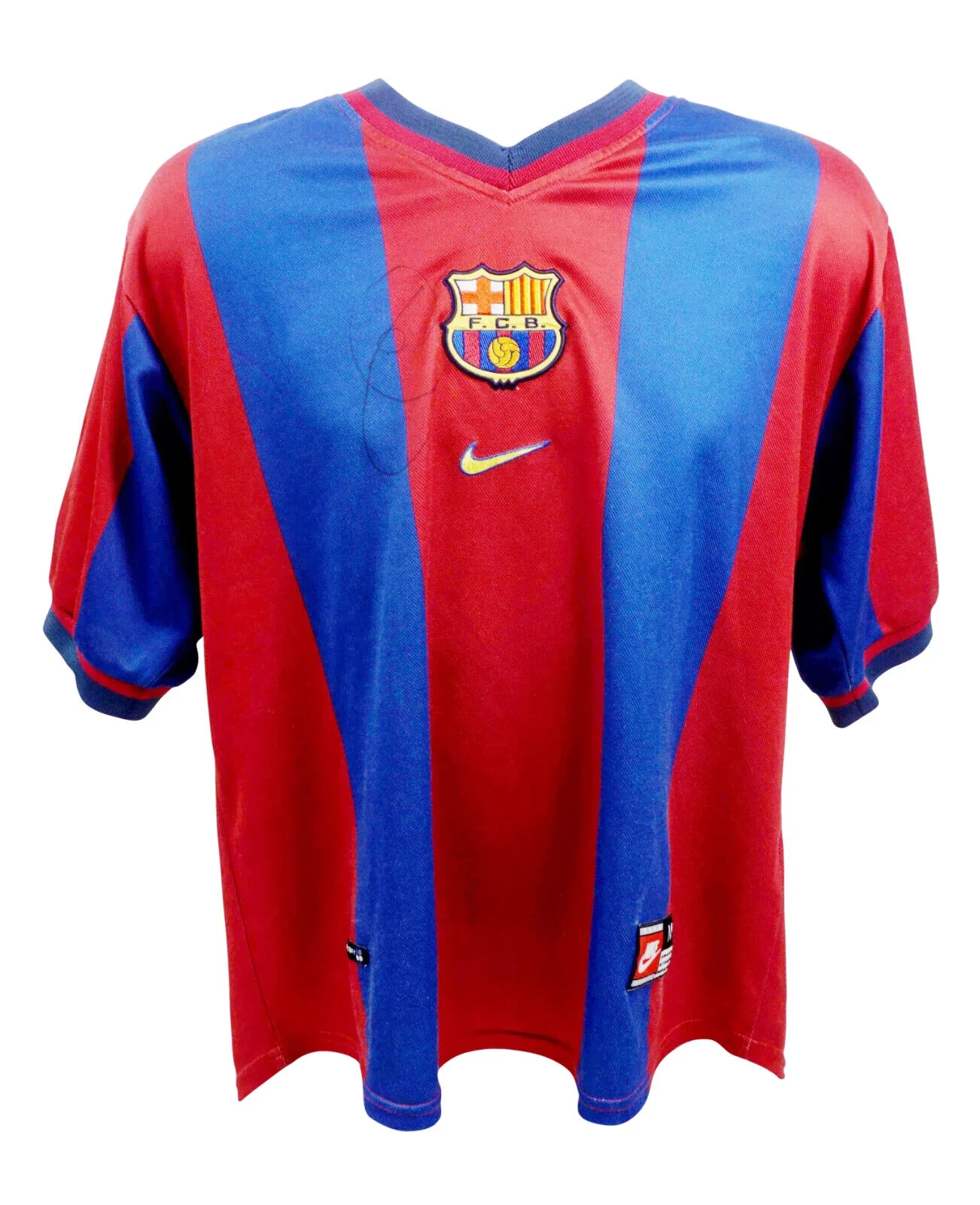 Xavi Hernandez Signed FC Barcelona Home Vintage Soccer Jersey with Beckett COA - Image 3