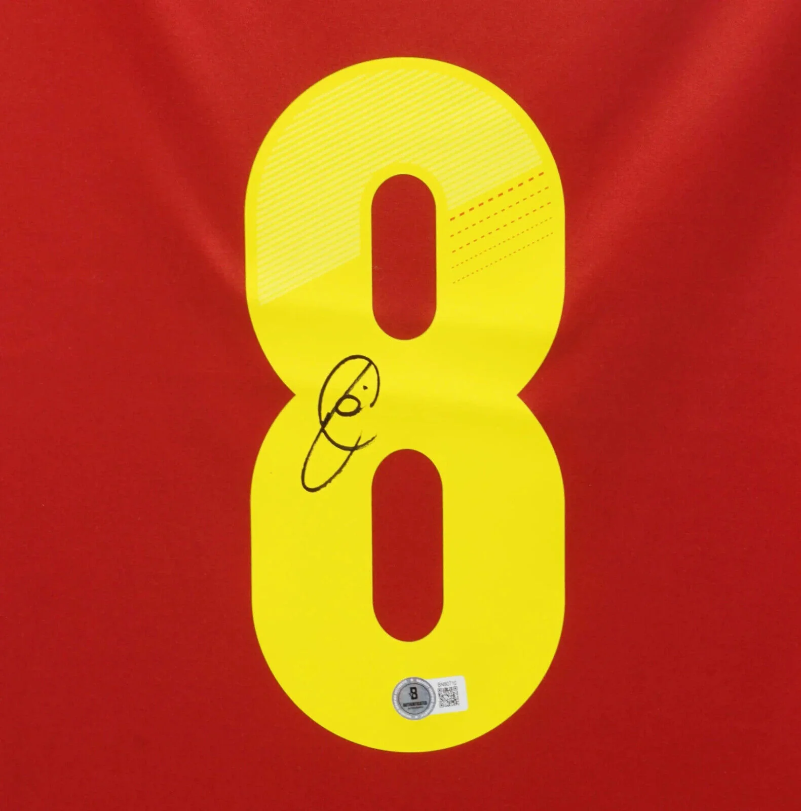 Xavi Hernandez Signed Spain FC Home Soccer Jersey #8 with Beckett COA - Image 2