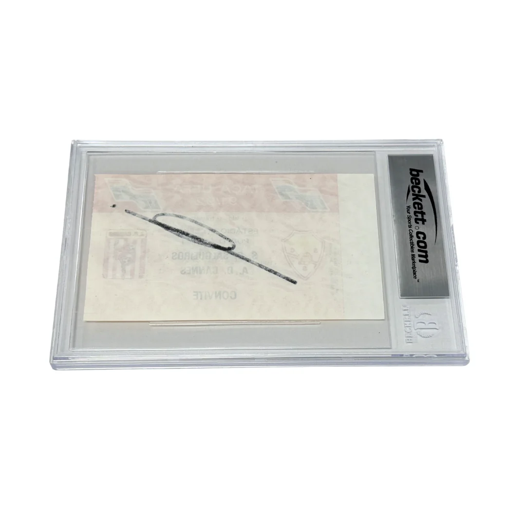 Zinedine Zidane Signed 1991 European Cup Debut Ticket - BGS Authentic - Image 2
